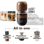 All in1 Anywhere Drip Pour Over Coffee Maker + Electric Grinder + Juice Blender