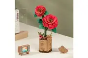 Robotime Wood Bloom Red Camelia