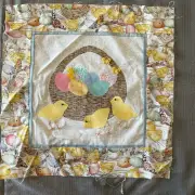 Decorative wall quilt top Easter springtime