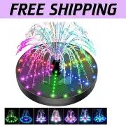 Eco-Friendly Solar Fountain with Colorful LED Lights & Water Protection Sensor