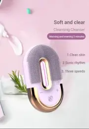 NEW Pastel Face Cleansing Brush + LED lights IPX7 Waterproof + Wireless Charging