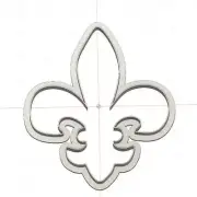 3D Printed Fluer De Lis Cookie Cutter