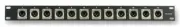 PULSE - 1U Rack Panel with 12x XLR Panel Plugs