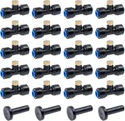 20Pcs Misting Nozzles, 1/4'' Slip-Lock Mister Nozzle Tees, Hose Sprayer Nozzle with 4 End Plugs, Garden Mister for Outdoor Misting System Cooling System, Nozzles