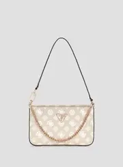 GUESS Women's Beige Logo Noelle Mini Shoulder Bag