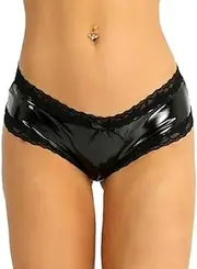 [GRRKDFQ] Women's Lingerie Sets Lace Trim Panties Open Crotch V-Back Hollow Out Lace Briefs