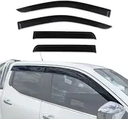 AUSGO Weathershields Compatible with Nissan Navara NP300 D23 Dual Cab, Injection Weather Shields Window Visors Wind Deflectors Sun Rain Guard 4PCS Set