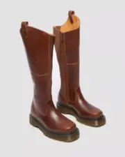 Dr. Martens Aamayah Knee High Leather Boot Butterscotch Womens Size 9 Brand new