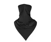 5PC Cycling Face Bandana Outdoor Sports Women Men Headband Mask Neck Warmer Triangle Ice Silk Cool Scarf Covering - Black