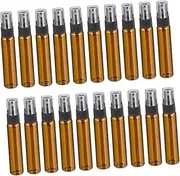 20Pcs Brown Spray Bottles for Travel Refillable Liquid Storage Containers Compact Empty Bottles for Cosmetics and Toiletries Approved