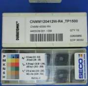10 pcs SECO CNMM120412W-R4 Carbide Milling Inserts; Grade TP1500 Machinist