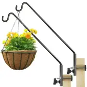 2 Packs Extended Rail Hook Fence Deck Bird Feeder 360 Degree Rotary and Length