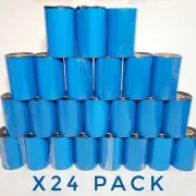x24 Rolls 4.33" x 1345' Thermal Transfer Ribbons Zebra Sato RJS Inter1" Core Wax