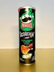 〽️New Limited Edition Pringles Scorchin Hot Sour Cream Onion Potato Chips 5.5oz