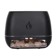 Black Led Flame Aromatherapy Diffuser With Humidifier Ambient Light Essential Oil Diffusers