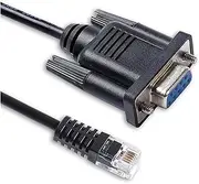 PLC Programming Cable D-Sub 9 Pin DB9 Female to RJ11 6P6C Serial Communication Cable(Size:1.8M)