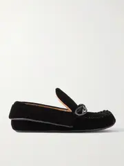 [JW Anderson] JW Anderson - Embellished Suede Loafers - Black - IT38 IT 38 Black