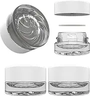 5ml Supercell Clear Glass Thick Child Resistant Containers – Concentrate Storage Jars for Oil, Lip Balm, Wax, Cosmetics – Premium PE Cap Seal White Lid (100)