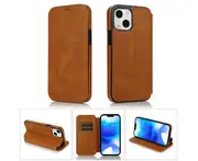 Iphone 15 Plus Wallet Phone Case,Pu Leather Phone Case With RFID Blocking and Card Slots Holder-Khaki