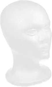OSOLADY White Male Face Mannequin Head Model Display for Wigs Hats and Accessories Lightweight Art Stand for Cosmetology and Hairdressing Training