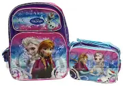 DISNEY'S FROZEN BACKPACK & LUNCHBOX SET! PINK PURPLE STORM LARGE SCHOOL 16" NWT