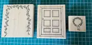 3 new Rubber stamps - Decorate front door, string of Christmas lights & Wreath