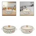 Enamel Stockpot with Lid Soup Pot for Soup Cooking for Induction Cookers Gas