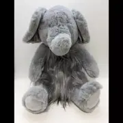 Mud Pie Elephant Backpack Plush Cozy With Adjustable Straps Mudpie Gray