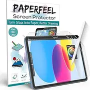 [2 Pack] Paperfeel Screen Protector for iPad 10th Generation 2022 Model (10.9 Inch), Matte PET Paper Film for iPad 10 Gen Drawing, Writing, Anti Glare,Anti Fingerprint, Anti Scratch,Easy Installation