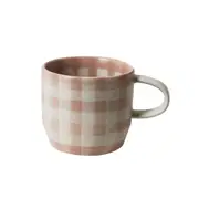 Robert Gordon Cat's Pyjamas Mug Soft Terracotta Check 350ml