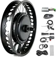 Electric Bike Conversion Kit Rear & Rim Kit 48V 1500W Powerful E-Bike Kit Brus Controller PAS Sensor Bike Brake Shifter Kit NO Display Panel 20in 190mm Drop Out