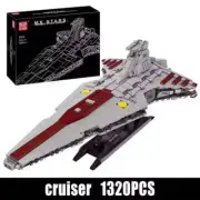 Star Plan MOC Republic Attack Cruiser Building Block Set, 1320 Pieces Kids Chris