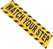 LALAFINA Watch Your Step Slip Floor Decals Self Adhesive Caution Sign Stickers for Indoor Outdoor Use Safety Indication Tape for High Risk Areas Non Slip Markers