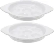 PRETYZOOM Ceramic Escargot Dish Snail Plate Snail Baking Tray Cooking Utensil French Style Design and Escargot Serving Plate