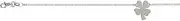[JewelryWeb] 925 Sterling Silver Adjustable Side ways Clover Bracelet Lobster Lock 19 Centimeters Link-Bracelet for Women