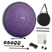 Steel Tongue Drums for Adults 13 Inch 15 Note Ethereal 13 in 15 note Purple