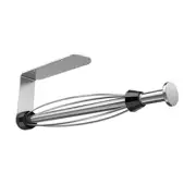 Single-Handed Paper Towel Holder with Damping Effect for Under Cabinet Silver