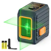 CIGMAN CM-G01 2 Lines Green Laser Level High Visibility ±0.3mm/m Self-Leveling IP54 Water Resistant Long Battery Life