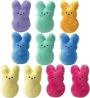 FBDCYIA 6Pcs Easter Bunny Stuffed Animal, Cute Animal Carrot Peep Bunny Doll, Easter Basket Stuffers, Rabbits Animal Easter Bunny Plush Doll Toy Desktop Sofa Decor