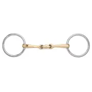 NY TACK Loose Ring German Silver Double Jointed Lozenge Snaffle Horse Bit