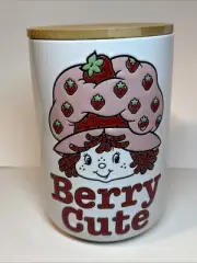 Official Vintage Style Strawberry Shortcake Ceramic Canister Cookie Jar