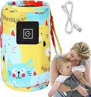 Bottle Warmer, USB Food Warmer & Defroster Breastmilk, Insulator Sleeve, Travel-Friendly Baby Bottle Pouch, Portable Compact Versatile Ideal for Outdoor and Indoor Use
