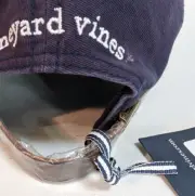 NWT vineyard vines hat men blue red lacrosse adjustable leather strap dad cap