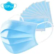 50 Pcs Face Mask Non Medical Surgical Disposable 3-PLY Earloop Mouth Cover