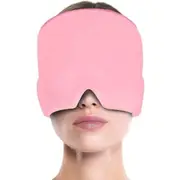 Headache Pain Relief Cap Migraine Relief Hat Cold Therapy Reuse Ice Pack Pink