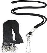 Black Lanyards, BAITEER 120 PCS Badge Lanyards Id Lanyards with Swivel J Hook for ID Name Badge Holder, Name Tag Holder, VIP, School, Kids, Coach, Conference, Festival and Hang Keys