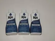 3 RIT - DENIM BLUE - Fabric Dye - 8oz Liquid For Cotton Wool Nylon
