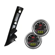 Triton MQ 2015 onwrd Pillar Pod w/ 2in1 Diesel Boost Ext Temp & Dual Volts Gauge (for: Mitsubishi)