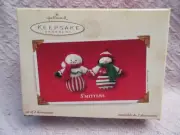 HALLMARK SNOWMEN ORNAMENTS "S'MITTENS" - MINT CONDITION