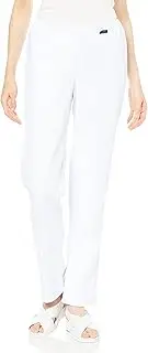 Folk(フォーク) Fork 6007EW Women's Medical Scrub Pants, White Coat, Straight Pants, Elastic Armpit, White